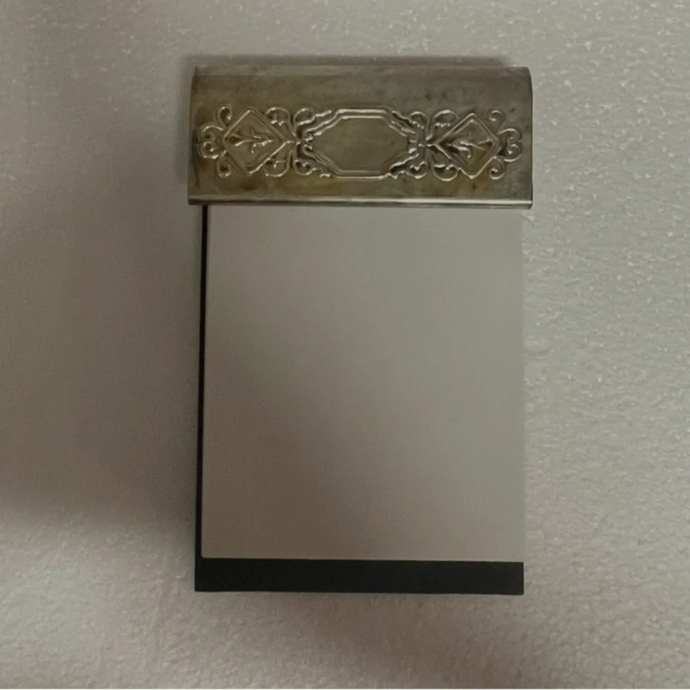 EUC Small Stylish Sterling Silver Writing Pad. Original paper included